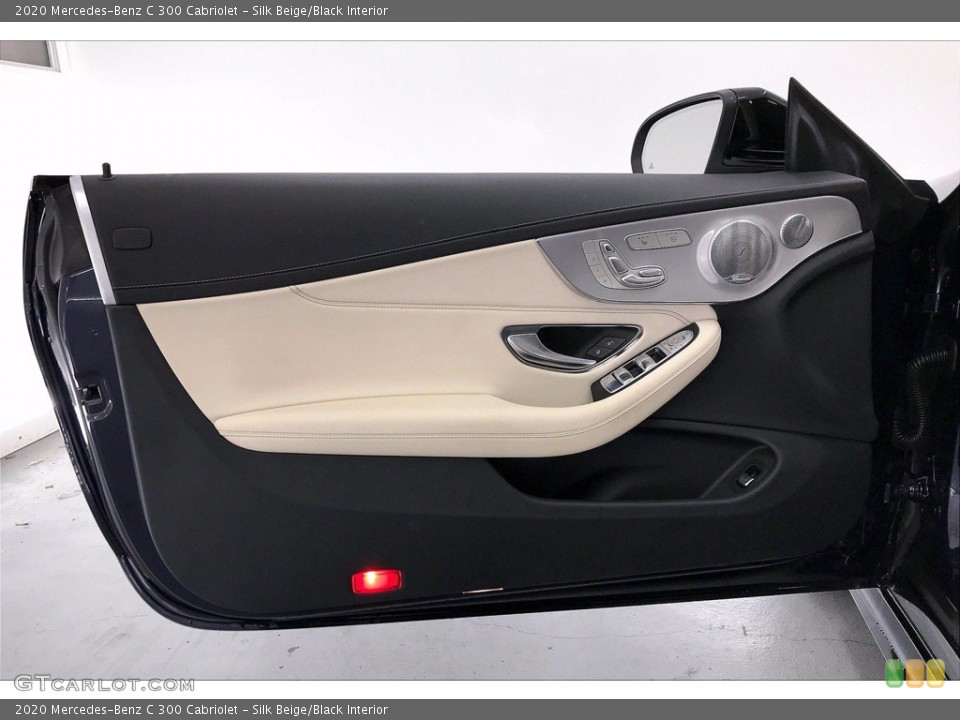 Silk Beige/Black Interior Door Panel for the 2020 Mercedes-Benz C 300 Cabriolet #140620279