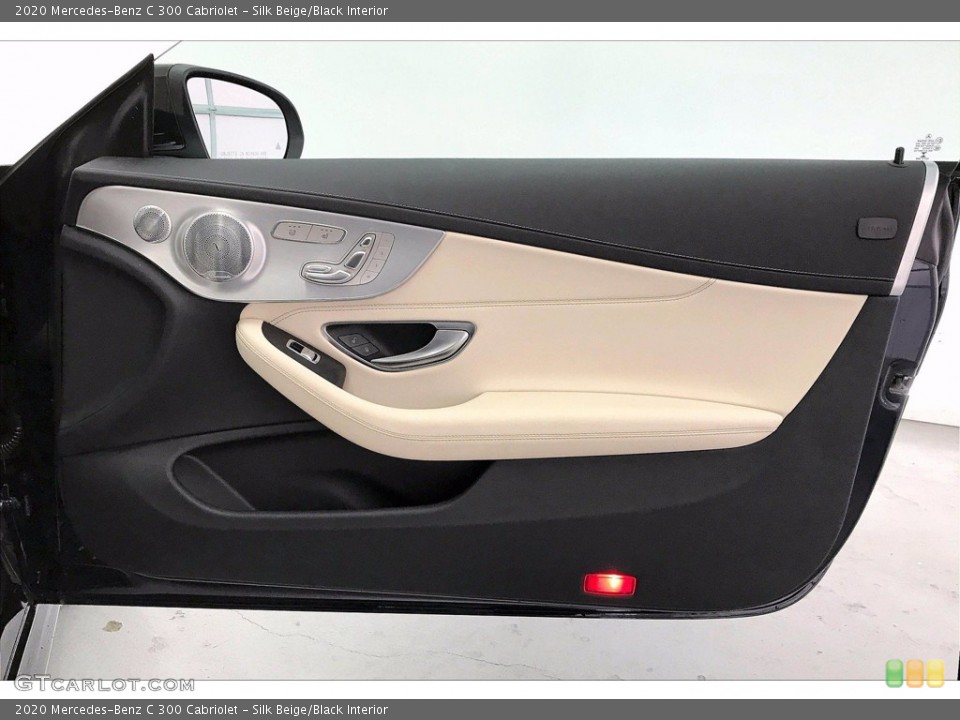 Silk Beige/Black Interior Door Panel for the 2020 Mercedes-Benz C 300 Cabriolet #140620303