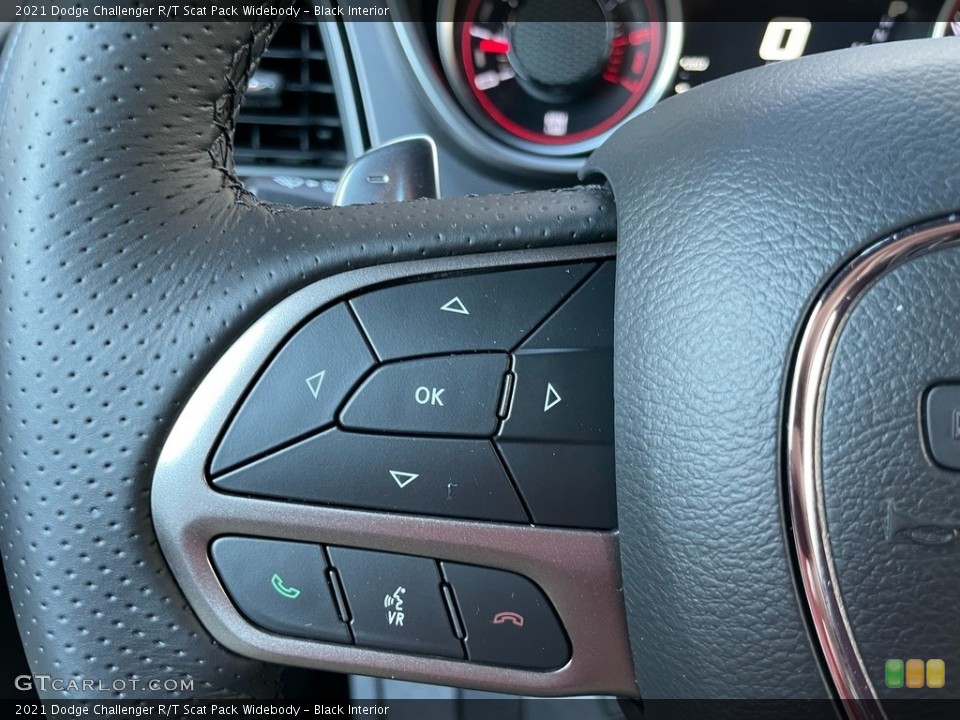 Black Interior Steering Wheel for the 2021 Dodge Challenger R/T Scat Pack Widebody #140620687