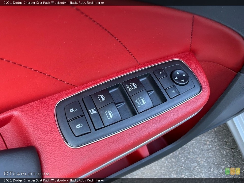Black/Ruby Red Interior Controls for the 2021 Dodge Charger Scat Pack Widebody #140621833