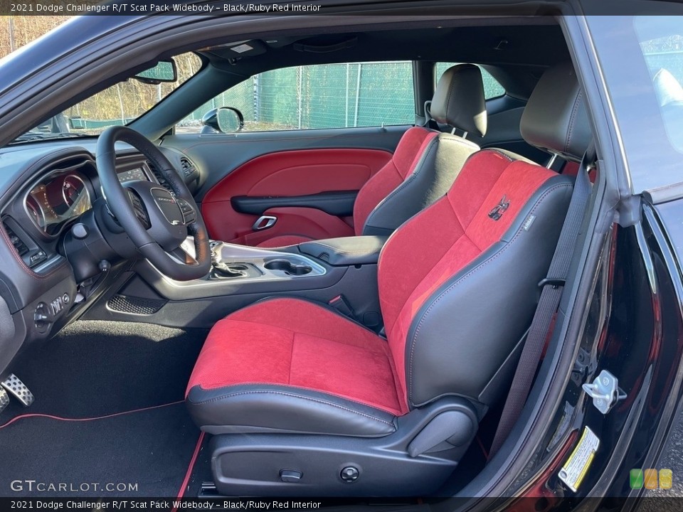 Black/Ruby Red Interior Front Seat for the 2021 Dodge Challenger R/T Scat Pack Widebody #140622367