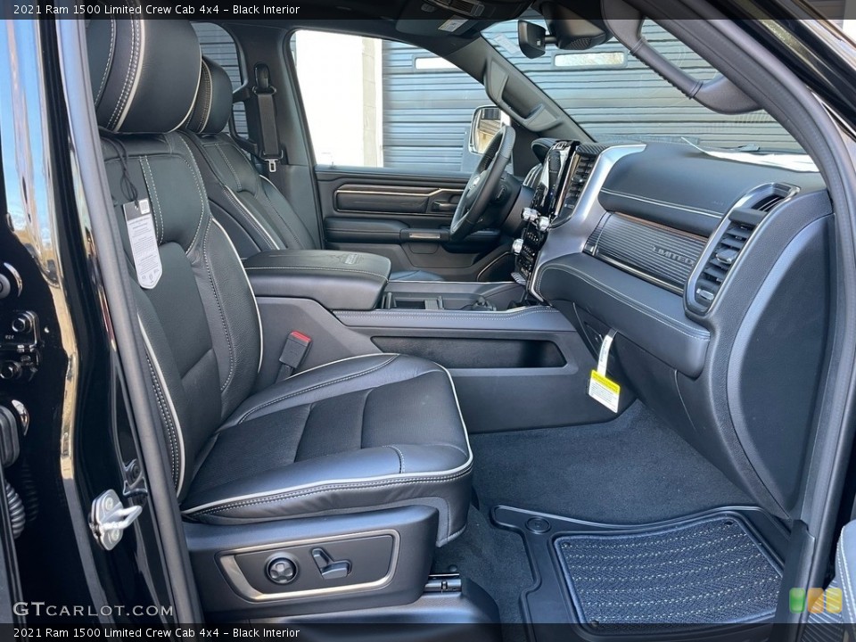 Black Interior Front Seat for the 2021 Ram 1500 Limited Crew Cab 4x4 #140622523