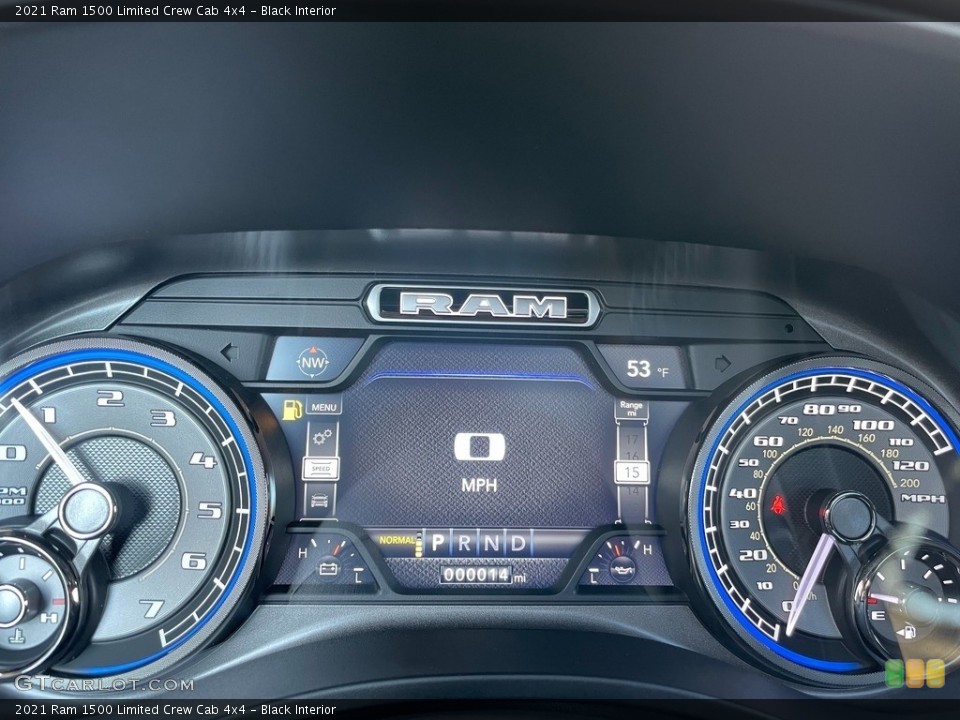 Black Interior Gauges for the 2021 Ram 1500 Limited Crew Cab 4x4 #140622577
