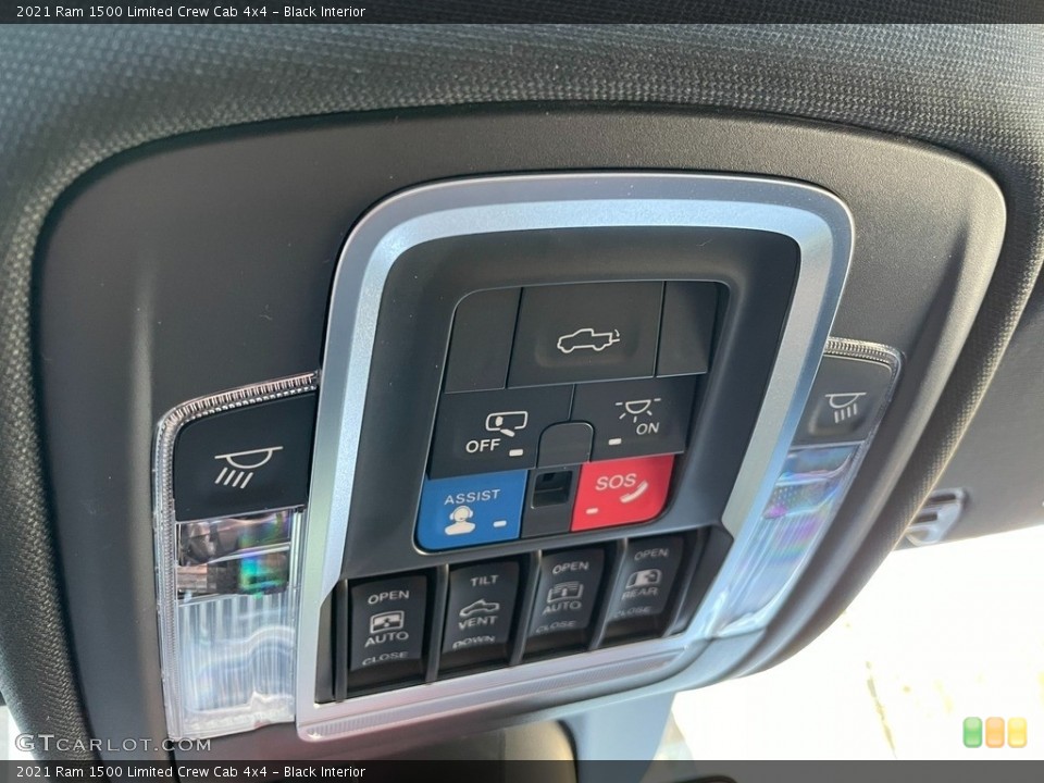 Black Interior Controls for the 2021 Ram 1500 Limited Crew Cab 4x4 #140622673