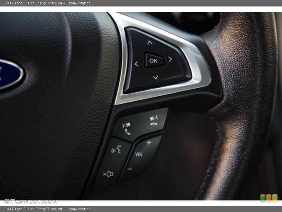 Ebony Interior Steering Wheel for the 2017 Ford Fusion Energi Titanium #140623088