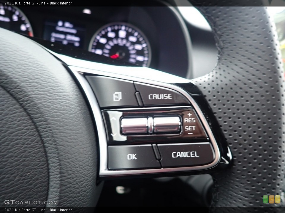 Black Interior Steering Wheel for the 2021 Kia Forte GT-Line #140624927