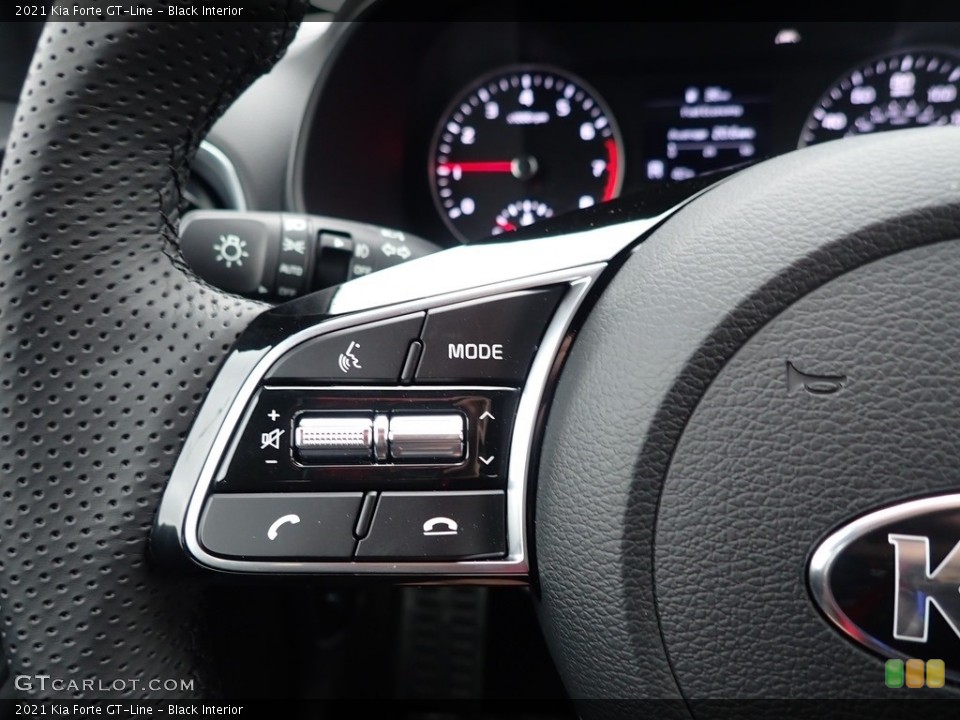 Black Interior Steering Wheel for the 2021 Kia Forte GT-Line #140624948