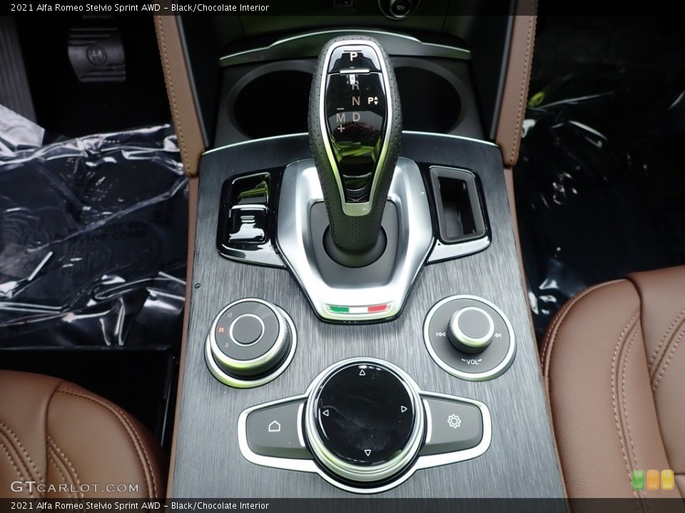 Black/Chocolate Interior Transmission for the 2021 Alfa Romeo Stelvio Sprint AWD #140625013