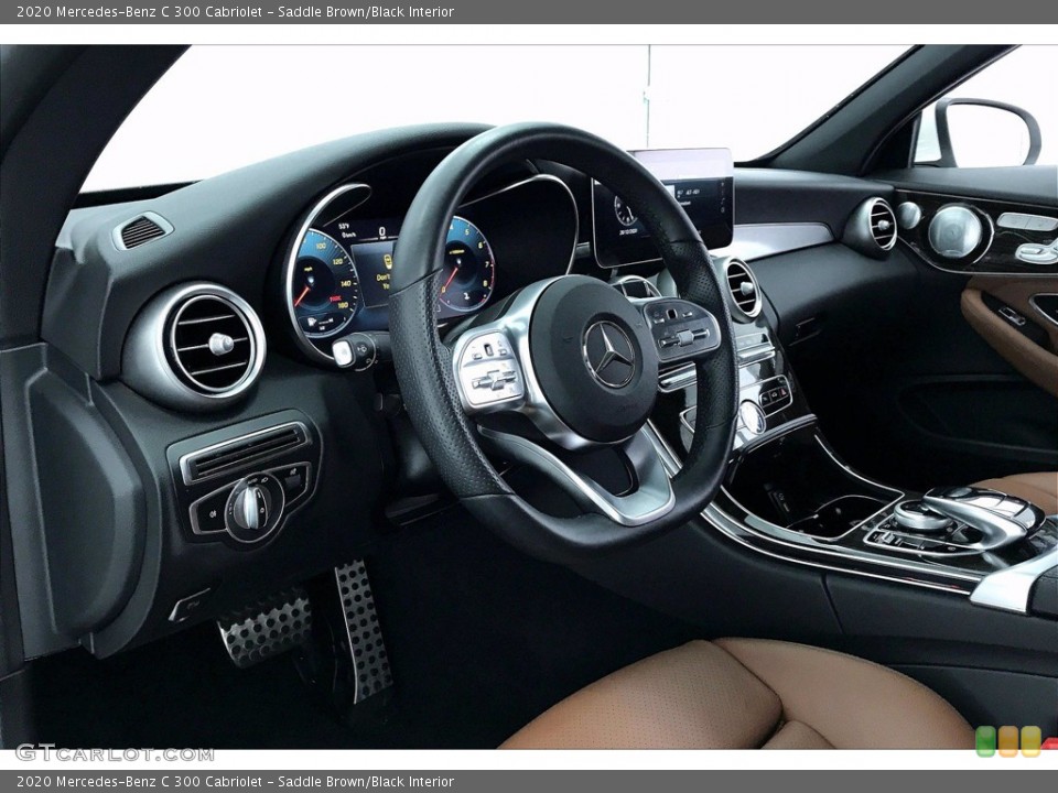 Saddle Brown/Black Interior Dashboard for the 2020 Mercedes-Benz C 300 Cabriolet #140625164