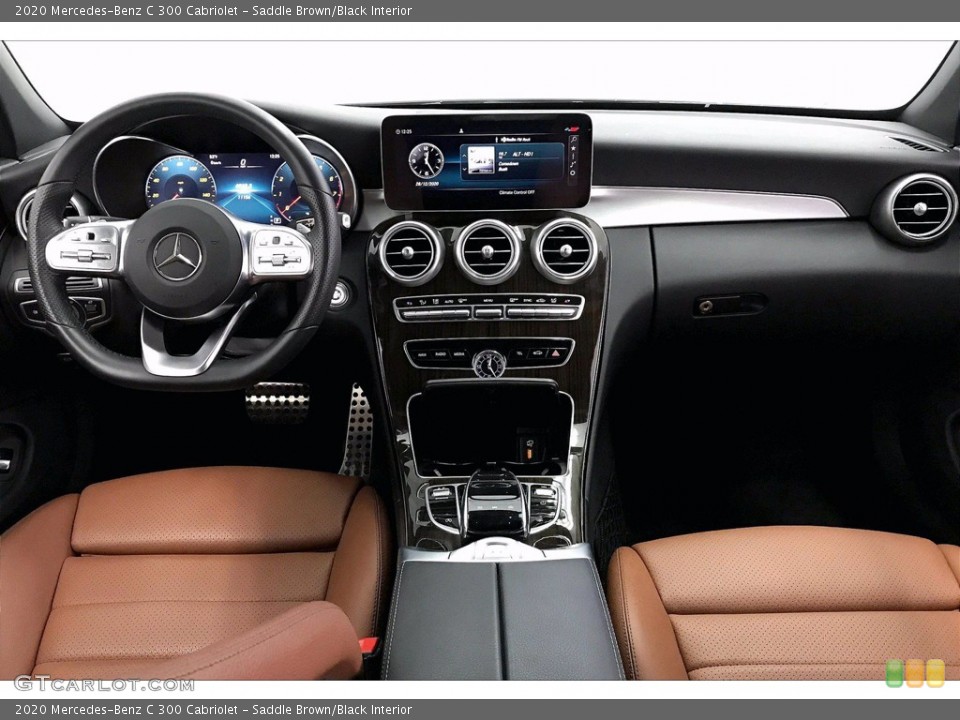 Saddle Brown/Black Interior Front Seat for the 2020 Mercedes-Benz C 300 Cabriolet #140625194