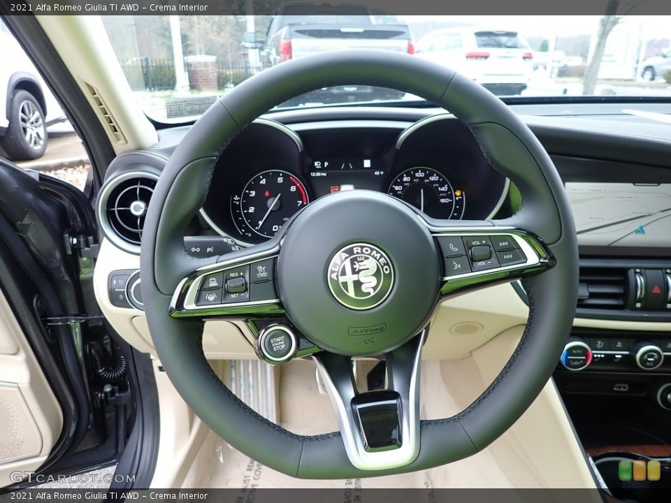 Crema Interior Steering Wheel for the 2021 Alfa Romeo Giulia TI AWD #140625412