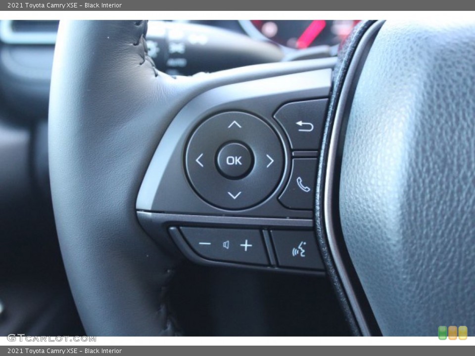 Black Interior Steering Wheel for the 2021 Toyota Camry XSE #140625449