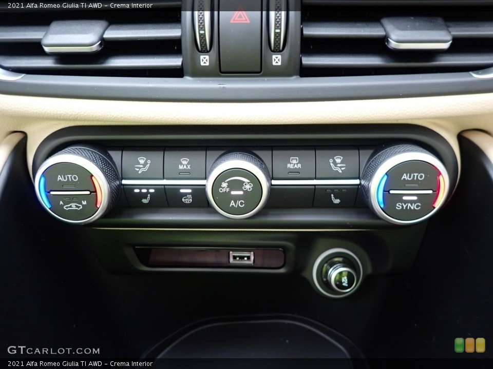 Crema Interior Controls for the 2021 Alfa Romeo Giulia TI AWD #140625458