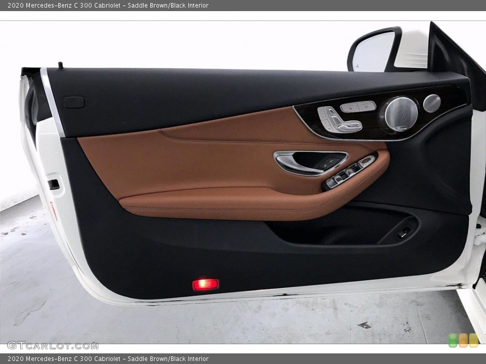 Saddle Brown/Black Interior Door Panel for the 2020 Mercedes-Benz C 300 Cabriolet #140625494