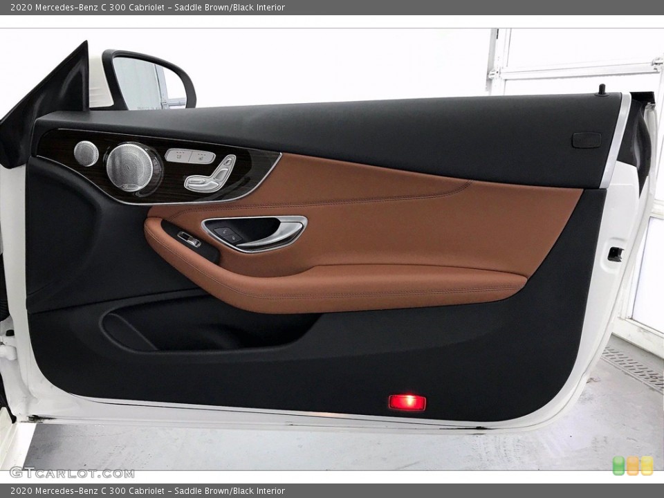 Saddle Brown/Black Interior Door Panel for the 2020 Mercedes-Benz C 300 Cabriolet #140625521