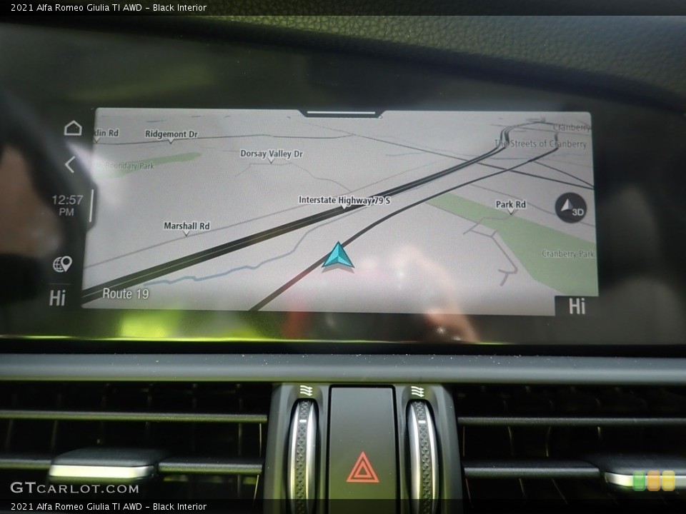 Black Interior Navigation for the 2021 Alfa Romeo Giulia TI AWD #140625947