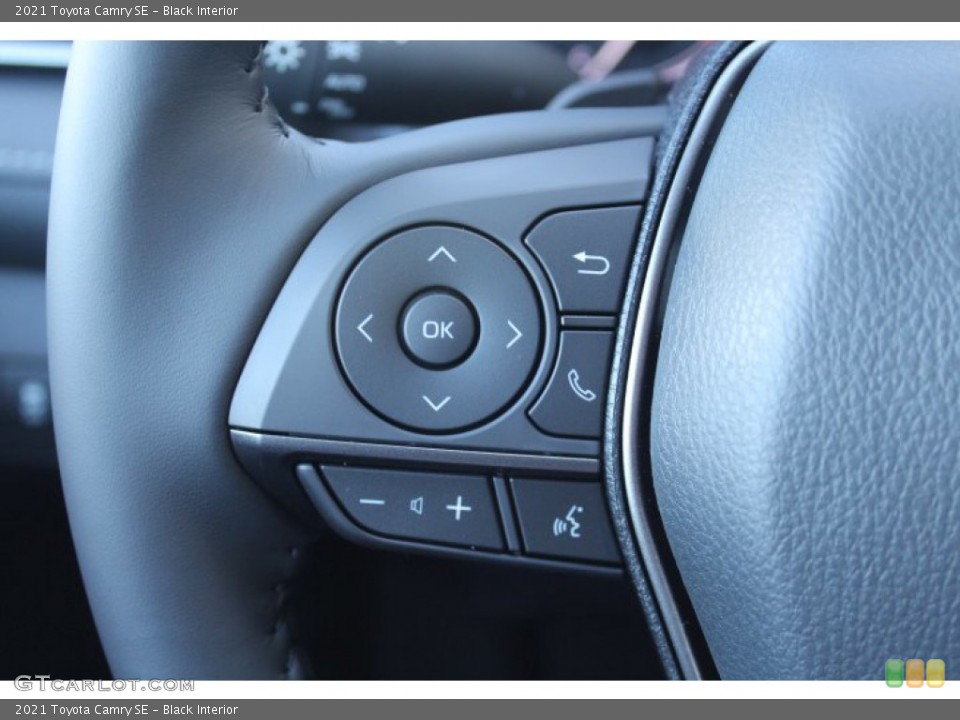Black Interior Steering Wheel for the 2021 Toyota Camry SE #140625968
