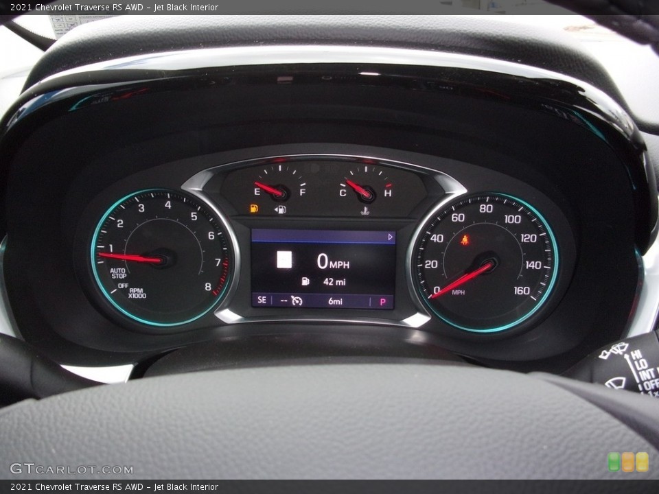 Jet Black Interior Gauges for the 2021 Chevrolet Traverse RS AWD #140625986