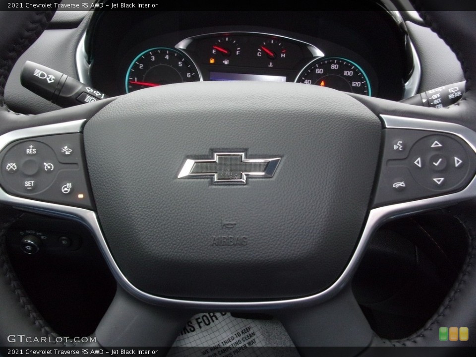 Jet Black Interior Steering Wheel for the 2021 Chevrolet Traverse RS AWD #140626010