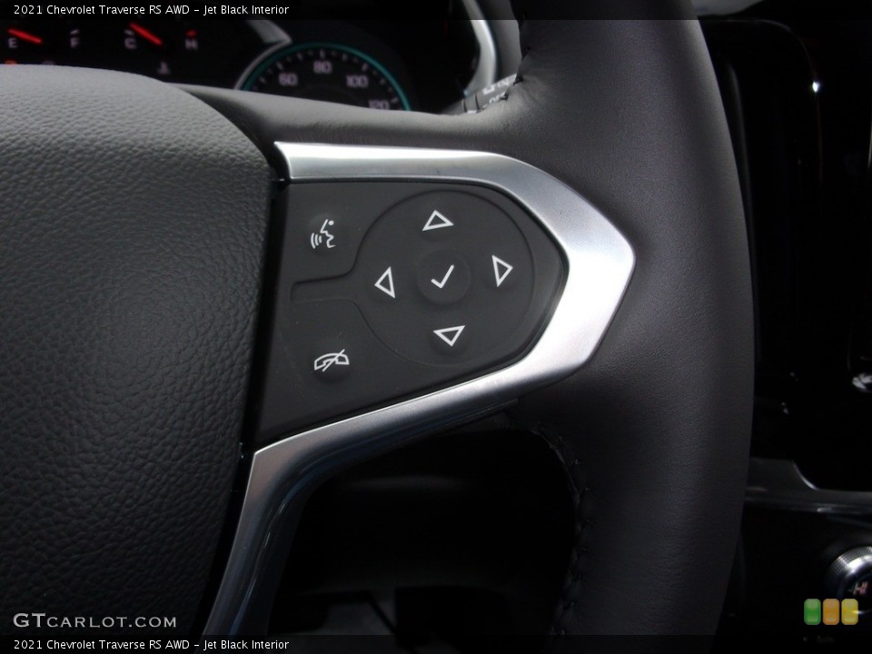 Jet Black Interior Steering Wheel for the 2021 Chevrolet Traverse RS AWD #140626036