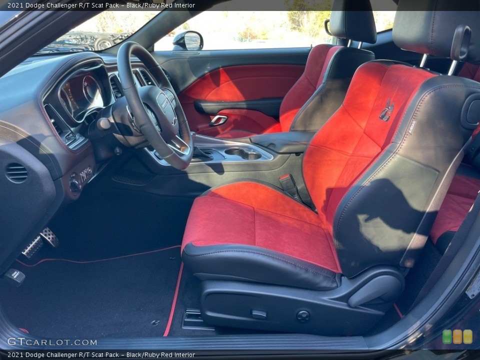 Black/Ruby Red Interior Front Seat for the 2021 Dodge Challenger R/T Scat Pack #140626766
