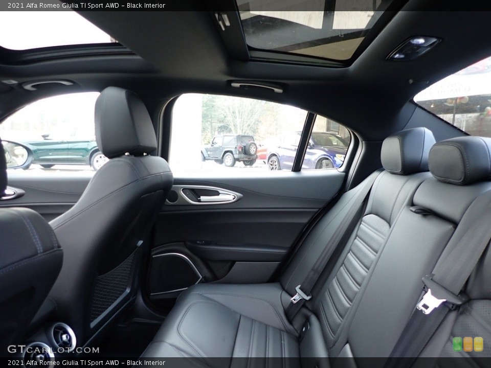 Black Interior Rear Seat for the 2021 Alfa Romeo Giulia TI Sport AWD #140628263