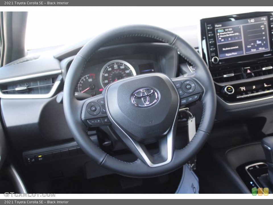 Black Interior Steering Wheel for the 2021 Toyota Corolla SE #140628761