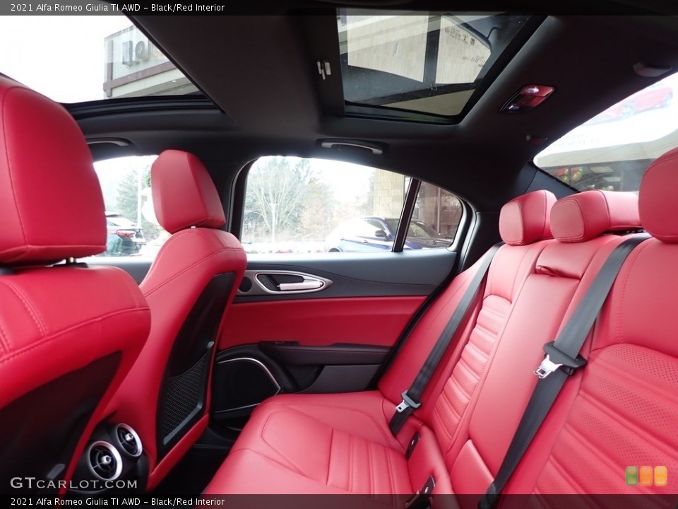 Black/Red Interior Rear Seat for the 2021 Alfa Romeo Giulia TI AWD #140629721