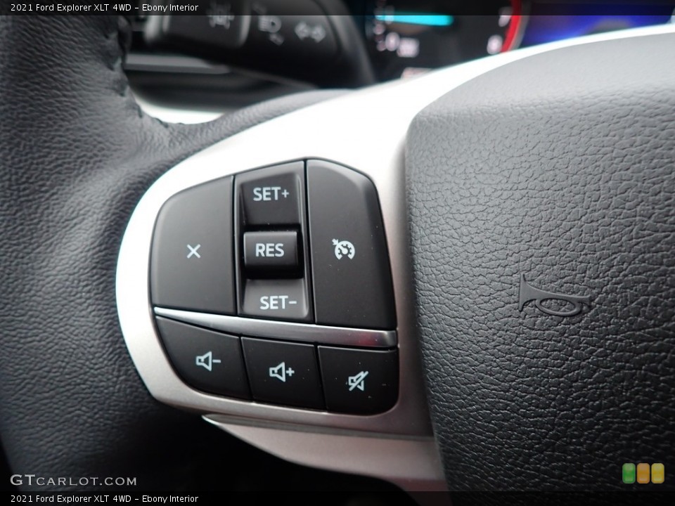 Ebony Interior Steering Wheel for the 2021 Ford Explorer XLT 4WD #140629790