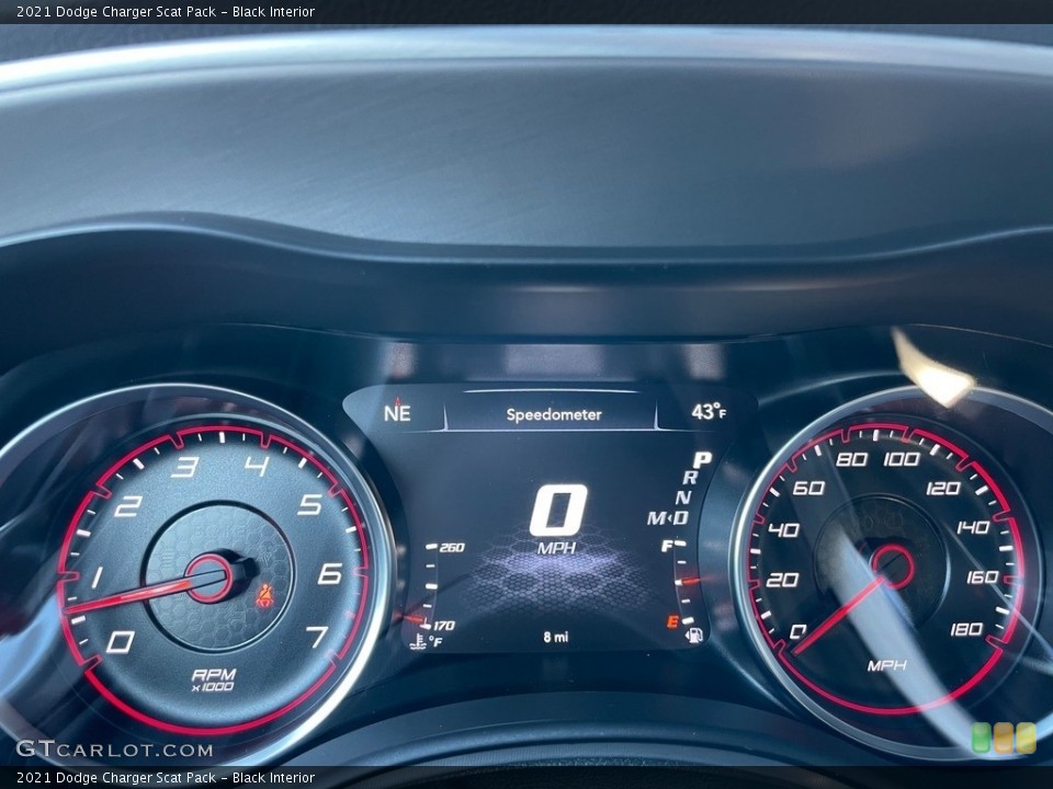 Black Interior Gauges for the 2021 Dodge Charger Scat Pack #140629957