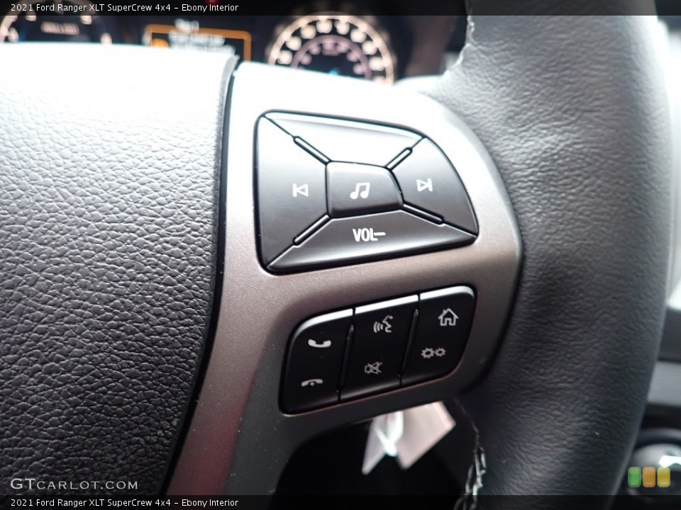 Ebony Interior Steering Wheel for the 2021 Ford Ranger XLT SuperCrew 4x4 #140630607
