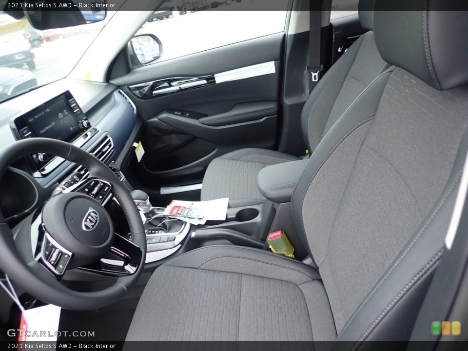 Black Interior Front Seat for the 2021 Kia Seltos S AWD #140630906
