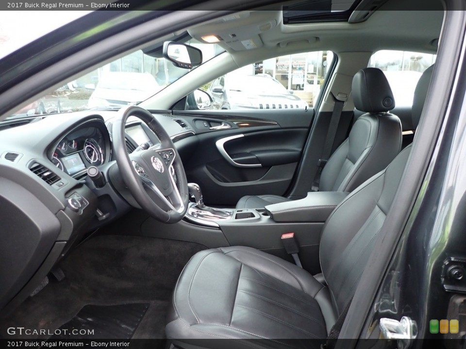 Ebony Interior Front Seat for the 2017 Buick Regal Premium #140631044