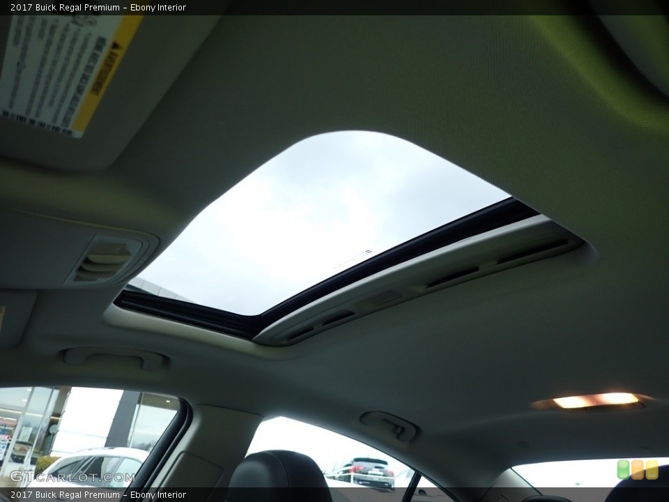 Ebony Interior Sunroof for the 2017 Buick Regal Premium #140631290