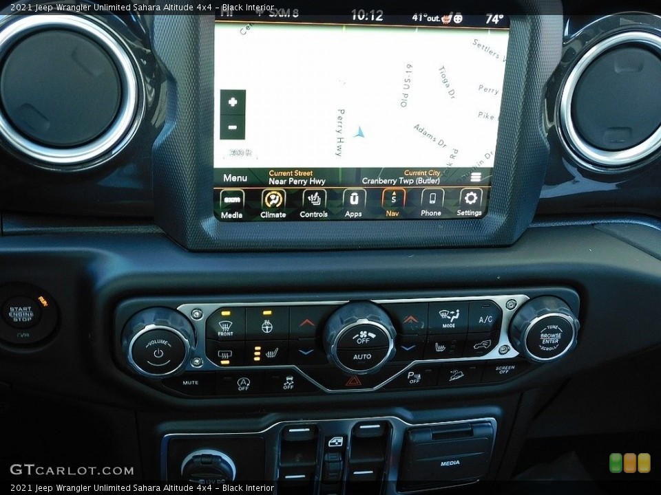 Black Interior Navigation for the 2021 Jeep Wrangler Unlimited Sahara Altitude 4x4 #140634938