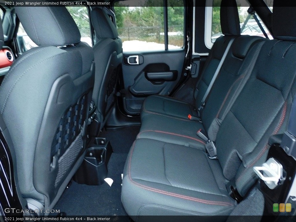 Black Interior Rear Seat for the 2021 Jeep Wrangler Unlimited Rubicon 4x4 #140636366