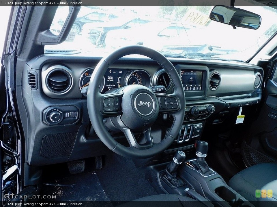 Black Interior Dashboard for the 2021 Jeep Wrangler Sport 4x4 #140637683