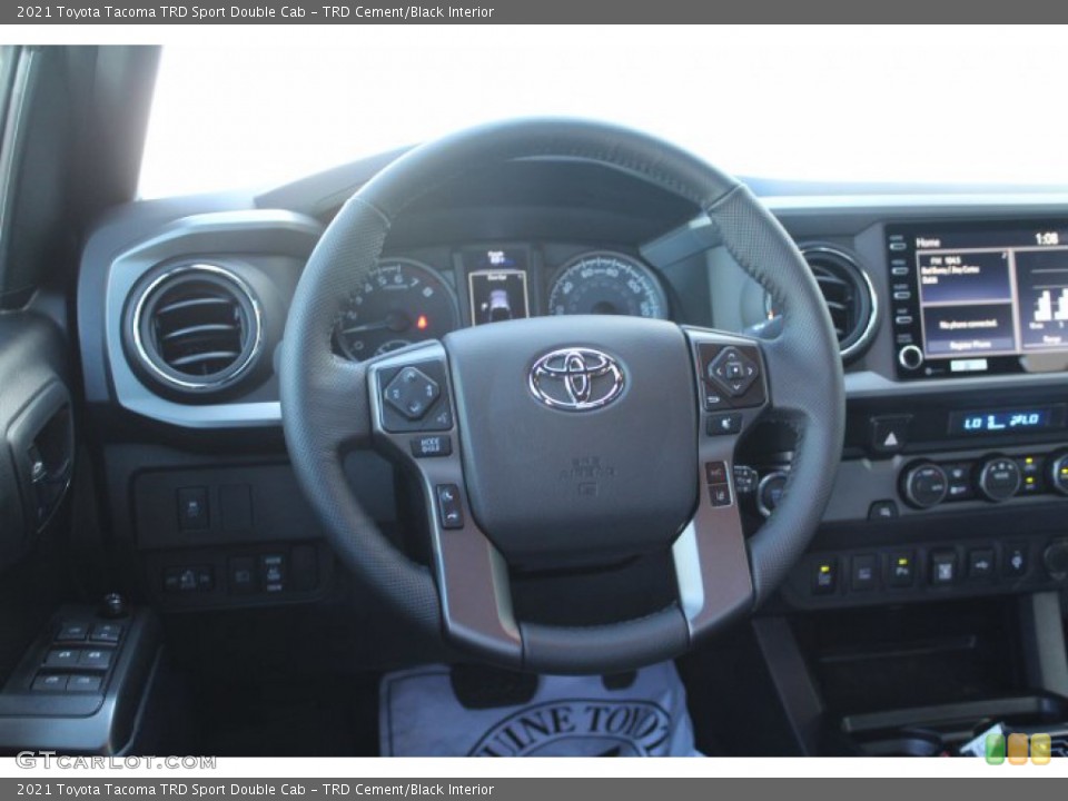 TRD Cement/Black Interior Steering Wheel for the 2021 Toyota Tacoma TRD Sport Double Cab #140639879