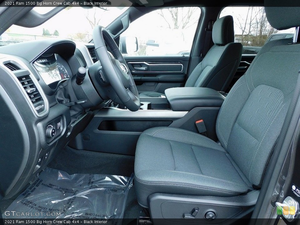 Black Interior Front Seat for the 2021 Ram 1500 Big Horn Crew Cab 4x4 #140642285