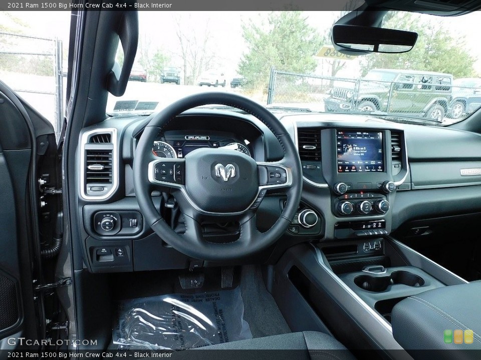 Black Interior Dashboard for the 2021 Ram 1500 Big Horn Crew Cab 4x4 #140642333