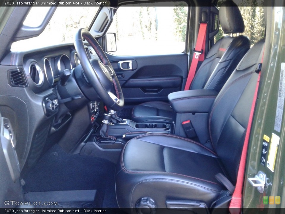 Black Interior Front Seat for the 2020 Jeep Wrangler Unlimited Rubicon 4x4 #140642864