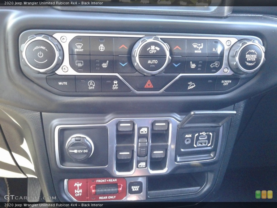 Black Interior Controls for the 2020 Jeep Wrangler Unlimited Rubicon 4x4 #140643296