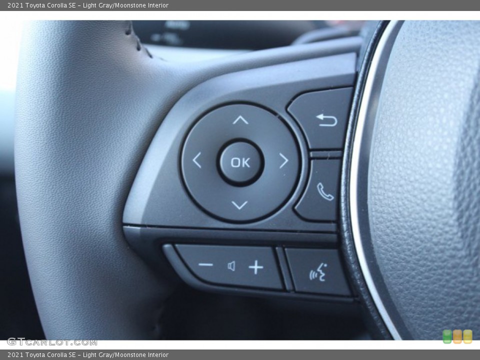 Light Gray/Moonstone Interior Steering Wheel for the 2021 Toyota Corolla SE #140643629