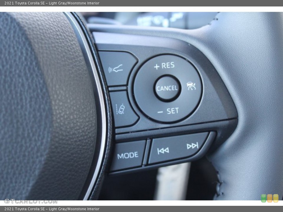 Light Gray/Moonstone Interior Steering Wheel for the 2021 Toyota Corolla SE #140643647