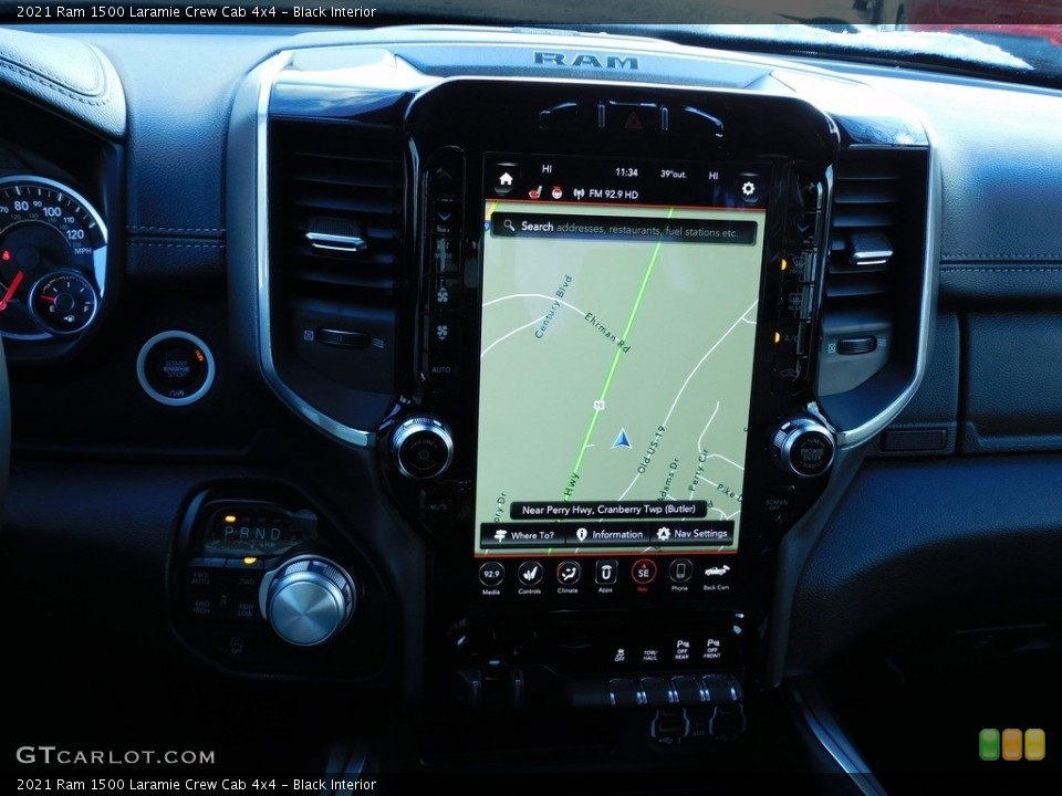 Black Interior Navigation for the 2021 Ram 1500 Laramie Crew Cab 4x4 #140644865