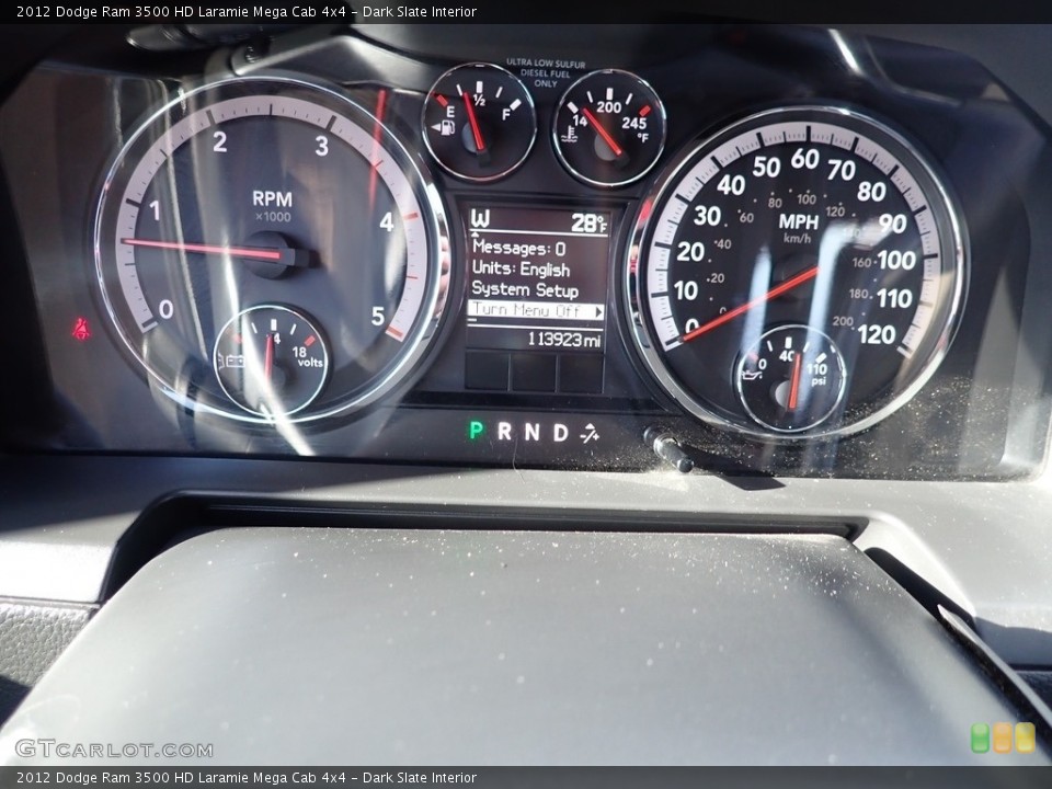 Dark Slate Interior Gauges for the 2012 Dodge Ram 3500 HD Laramie Mega Cab 4x4 #140645852