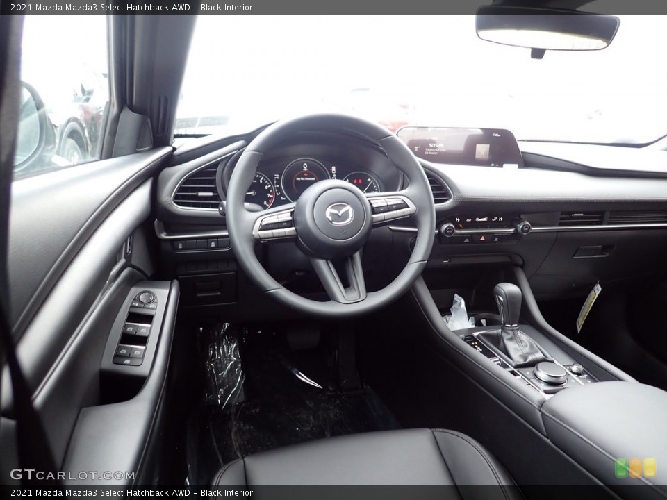 Black Interior Front Seat for the 2021 Mazda Mazda3 Select Hatchback AWD #140649370