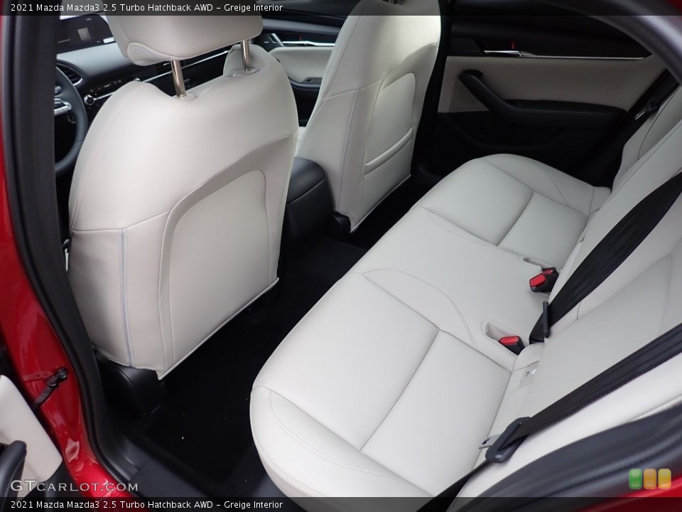 Greige Interior Rear Seat for the 2021 Mazda Mazda3 2.5 Turbo Hatchback AWD #140649703