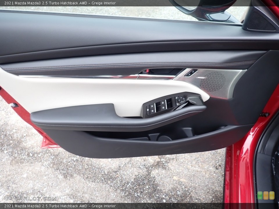 Greige Interior Door Panel for the 2021 Mazda Mazda3 2.5 Turbo Hatchback AWD #140649745