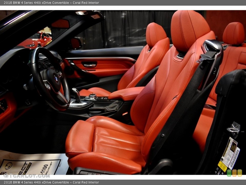 Coral Red Interior Front Seat for the 2018 BMW 4 Series 440i xDrive Convertible #140650987